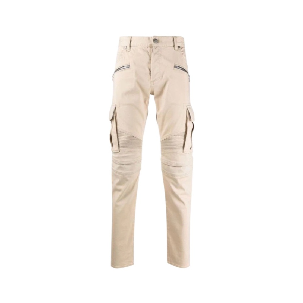 BALMAIN ZIP TAPERED JEANS